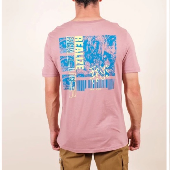 Men’s Brooklyn Cloth Mfg. Co. Dusty Rose Real Eyes Graphic T-Shirt - Picture 6 of 14